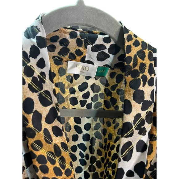 RIXO LONDON Avril Wrap effect Metallic Leopard print Bodysuit - Picture 4 of 8